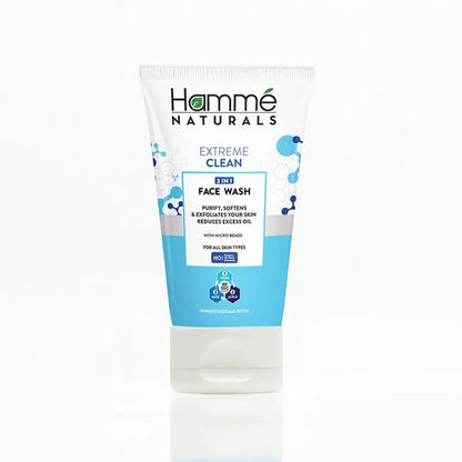 Hamme Naturals Extreme Clean 3 in 1 Face Wash