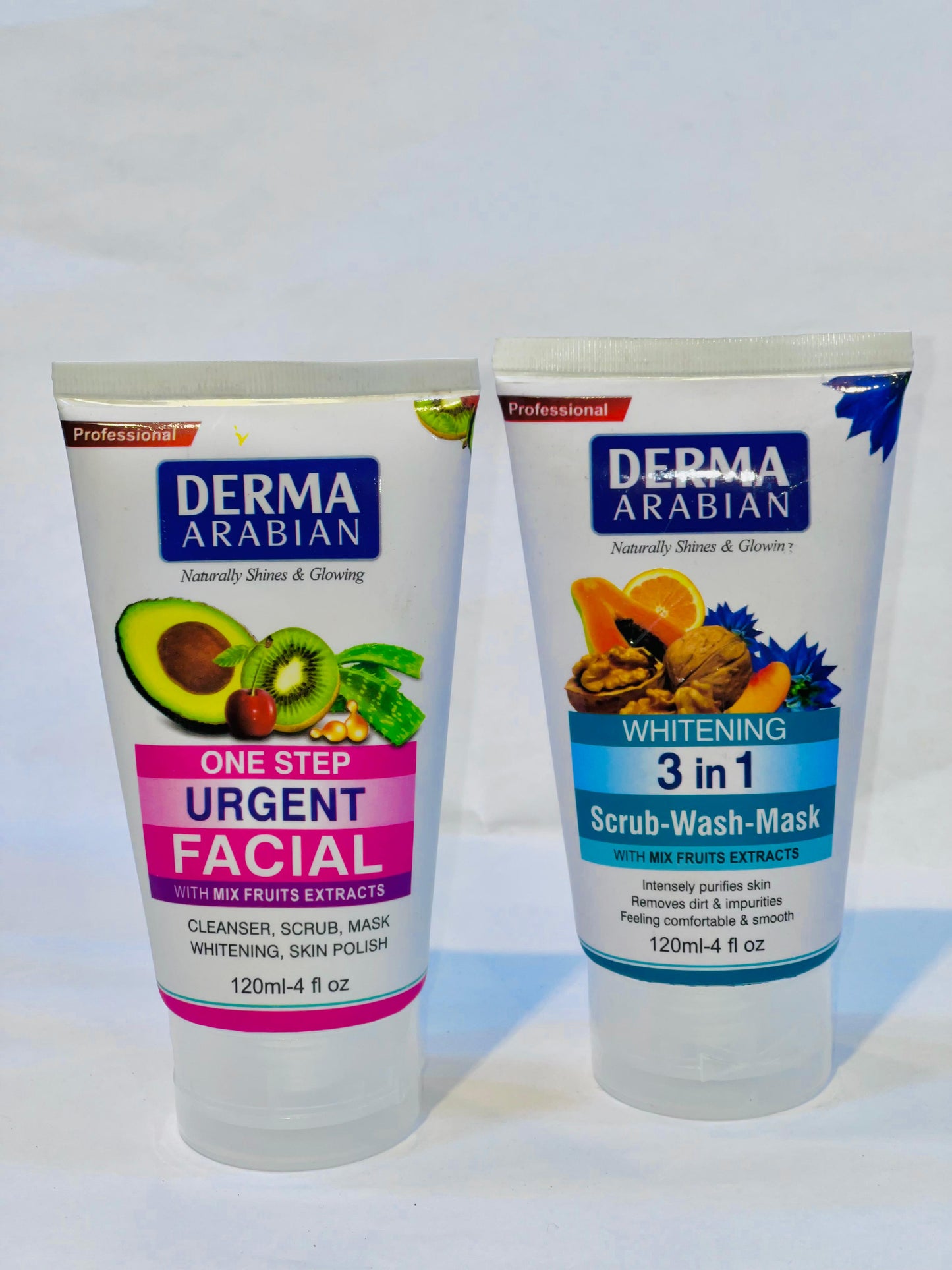 Derma Arabian Urgent Facial & 3 in 1 scrub, wash Mask