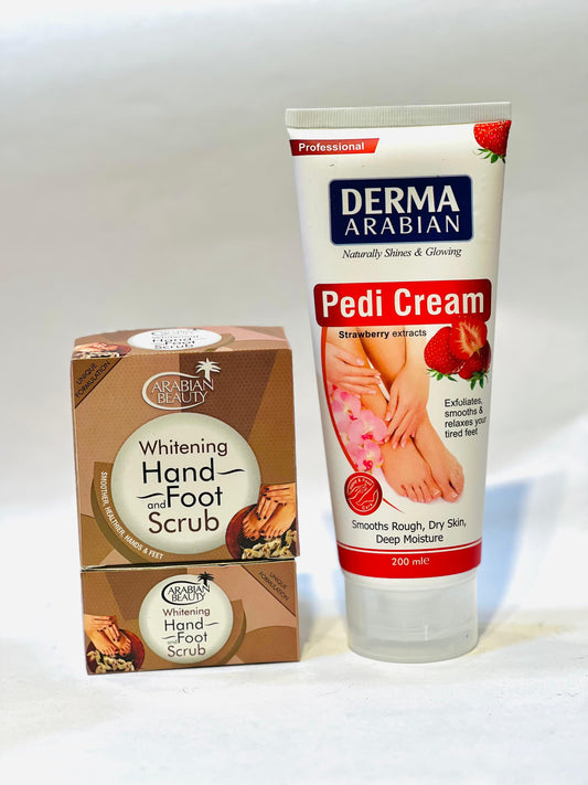 Derma Arabian Pedi Cream with Arabian beauty Hand & Foot Scrub