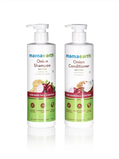 Mama Earth Onion Shampoo and Conditioner