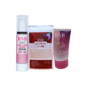 Radiant Renewal Trio (Facial Wash, Saffron Mask and Pink Glow serum)