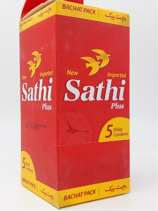 Sathi Plus Delay Condom Pack - 6 x 5 Extra Delay Condoms